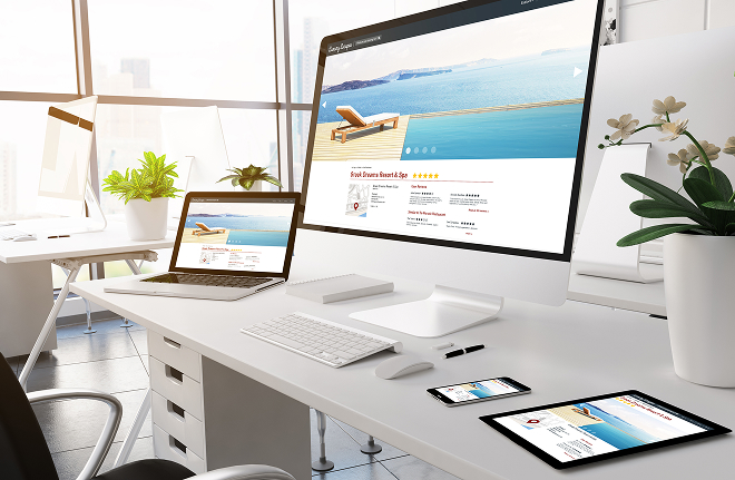 Responsive website design on multiple devices